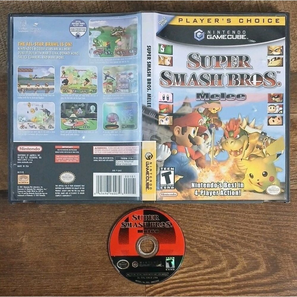 Super Smash Bros. Melee (Nintendo GameCube, 2001) No Manual - Tested